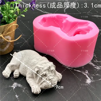 Puding Torta Plesni Plesni Silikonske Pene 3D Ice Cream Dekoracija Pes Fondat gline plesni živali torto orodje za bakeware