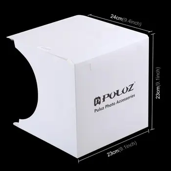 PULUZ Mini Foto Studio Set 2LED Luči+22 cm Shadowless Lučka Softbox Lightbox Fotografija Pribor Za Izdelek Ustrelil Razsvetljavo