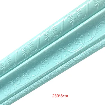 PVC 3D Odstranljive Nalepke Baseboard Meji samolepilni Vodoodporno Vzorec Ozadje Meji Stenski Dekor