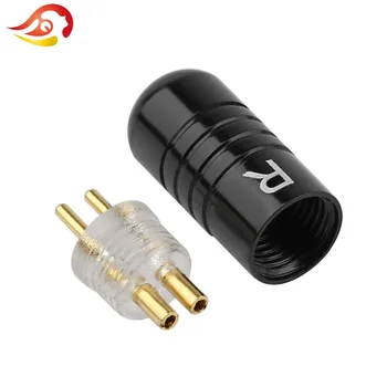 QYFANG 1 Par Aluminij Zlitine 0.78 mm Slušalke Zatiči DIY Plug Audio Jack Adapter Za JH Avdio JH16 JH11 Pro Spajkalna Žica Priključek
