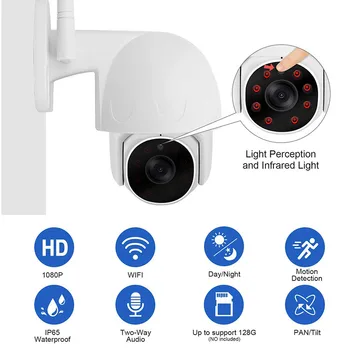 QZT Tuya Prostem Varnostne Kamere WIFI Brezžični PTZ IP Kamera Zunanja IR Infrardeči Nepremočljiva CCTV Video nadzorna Kamera 1080P