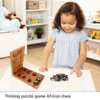 Razmišljanje Puzzle Fizike Delcev, Ki Se Vračajo Afriške Gem Šah Mancala Otrok Odbora Strategije Igre Otroci Igrače