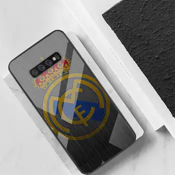 Real Madrid Club Telefon Primeru Steklo Ohišje Za Samsung S 6 7edge 8 9 10e (lite) 20 Plus Ultra Opomba 8 9 10 Pro A7 2018 Debelo