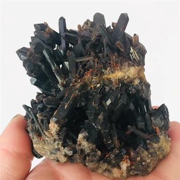 Redki black crystal grozdov mineralnih osebkov reiki healing naravnih gem collection Brezplačna dostava