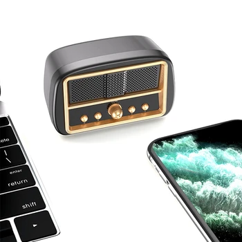 Retro Bluetooth Brezžične Stereo Zvočniki, MINI TV Subwoofer, Prenosni Retro Bluetooth Zvočniki