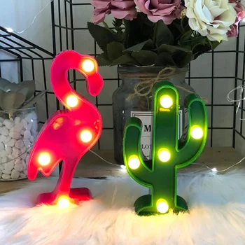 Romantičen valentinov predlog 3D LJUBEZNI, Svetlobe Flamingo Samorog Noč Svetlobe Otroci Darilo Za Otroka Otrok Spalnica Tolilet Lučka Dekor