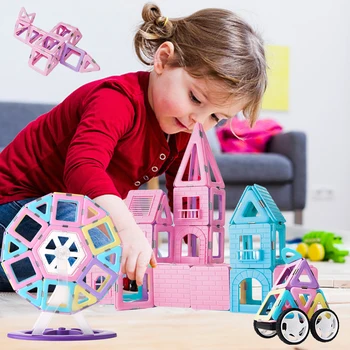Romboss Magnetni Oblikovalec Konstrukcijski Set Model & Stavbe Igrača Magneti, Magnetni Bloki, Ploščice Izobraževalne Igrače Za Otroke