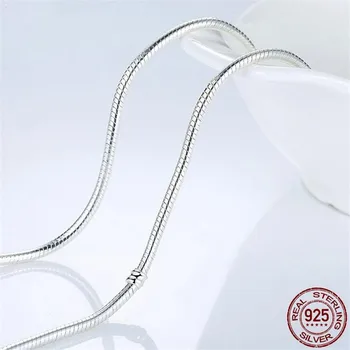 Ročno izdelan Kačji Verige Ogrlica Fit 925 sterling srebro Izjavo Stranke, Poročne ogrlice za ženske Poročne pribor Nakit