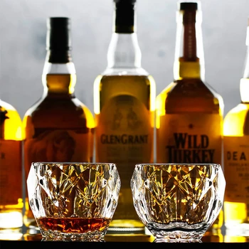 Salloping Konj Viski Kozarci Diamond Cut Whisky Prizmo Kristalno Zastarelo Kozarec Vodke Mešalniku Chivas Vino Pokal