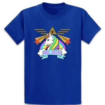 Samorog Smešno Toča Satan Srčkan Rainbow Unicorn Darilo T Shirt Edinstveno Pletene Komična Bombaž Velikost S-5xl Proti Gubam Formalno Majica