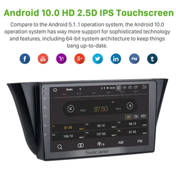 Seicane 9 inch Android 10.0 4GB RAM, GPS Navigacija za leto Iveco DAILY Avto radio Vodja Enote Igralec Podporo TPMS DAB+ Ogledalo povezavo