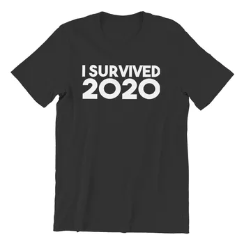 Sem preživel 2020 Essentials Smešno Grafični Prevelik Retro Tees 28360