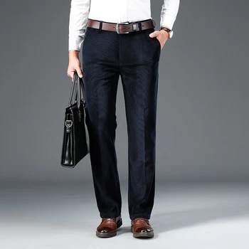 SHAN BAO razkošje mehke in gladke velvet debel moški naravnost priložnostne hlače 2020 pozimi blagovno znamko oblačil poslovnih gospod hlače