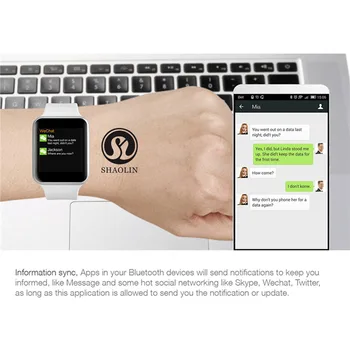 SHAOLIN Original Pametno Gledati Serije 6 Bluetooth SmartWatch primeru za apple ura iPhone Android Pametni telefon watch (Rdeči Gumb)