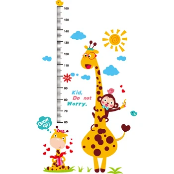 [SHIJUEHEZI] Žirafa Višina Ukrep Stenske Nalepke DIY Rakete Astronavt Stenske Nalepke za Otroke, Soba, Otroška Soba Dekoracijo