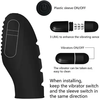 Silikonski Prst Ognjemetne Massager Vibrator Stimulator Naznanitev Sex Igrača za Ženske in Pari