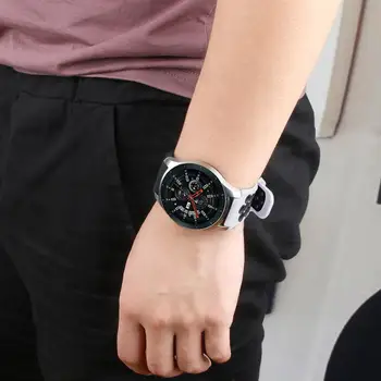 Silikonski Trak Watch Band za samsung Galaxy watch 46mm Pametno Gledati 22 MM Band Zamenjava Manšeta za Samsung Prestavi S3 Classic