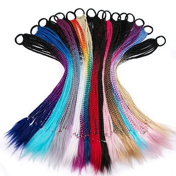 Sintetični Lasuljo kika čop, pletenic lasuljo twist barve čop gradient las za moške, ženske kreativne barve čop Las Lasulje