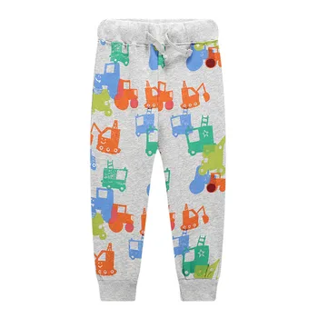 Skoki metrov aplicirano tovornjaki risanka sweatpants za otroke baby fantje dekleta jeseni oblačila vroče prodaja otroci Sweatpants
