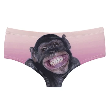 Smeh Šimpanz Vroče Seksi Žensko Spodnje Perilo, Jermenov, Spodnjice Brez Hlačnic Srčkan Print Ženske Spodnje Perilo Zanimivo Hlačke Za Lady