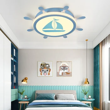 Soba novo spalnico svetlobe ustvarjalne osebnosti pirate čoln krmilo risanka Sredozemlju otrok svetlobe vrtec stropne luči