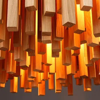Sodobni Luksuzni novost Nezakonitih lesa bar kombinacija LED stropni lestenec lučka doma deco dnevna soba tekmo lestenec svetlobe