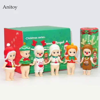 Sonny Angel 6pcs/set Mini Božič Seriji Sonny Angel Lutke PVC Dejanje Slika Zbirateljske Model Igrača 8 cm KT2530