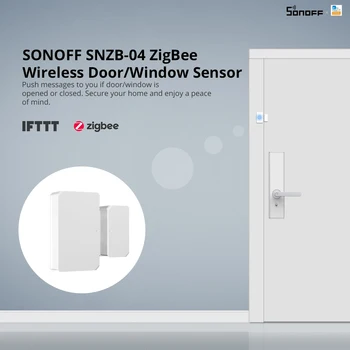 SONOFF SNZB-04 - ZigBee Brezžična Vrata/Okno Senzor Omogoči Pametno Povezovanje Med ZigBee Most & WiFi Naprave prek eWeLink APP