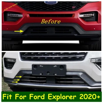 Sprednja Maska Žar Center Masko Hladilnika Ornamenti Naslovnica Stripa Trim Za Ford Explorer 2020 2021 Dodatki Zunanjost Popravilo Kit