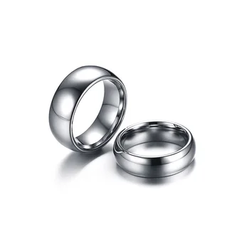 Srebrne Barve Volframov Karbid Za Moške, Ženske Zaročni Prstan Poročni prstan Zavezništvo Nekaj Nakit ZDA Velikost 8 mm 6 mm
