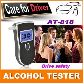 Strokovno Alkohola-Teste AT818 Dih Policija Digitalni Alkohol Tester Breathalyzer Za Pijan Voznik Alkohol Tester 35