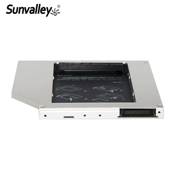 Sunvalley Visoke kakovosti 2nd hdd caddy IDE na SATA 9.5 mm Izmenjavo DVD Voznik Primeru Za Prenosnik Univerzalno Aluminija