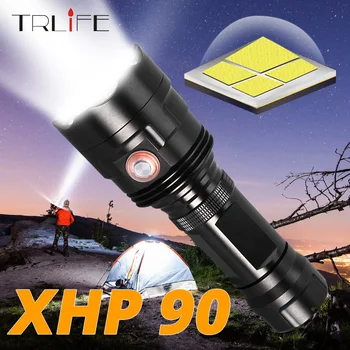 Super Močan XHP90 LED Svetilka XHP50 Taktično Svetilko USB Polnilne Linterna Vodotesna Svetilka Ultra Svetla Luč za Kampiranje