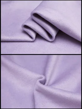 Svetloba vijolično dvojno, s katerimi se soočajo kašmir tkanine kašmir plašč tkanine jesen in zimo, vijolična kašmir volna, tkanine, volna, tkanine, 150 cm