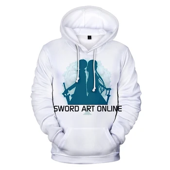 Sword Art Online 3D Hoodie Športna Majica Anime Moški Ženske Tiskanja Sword Art Online 3D Hoodies Moške Jopice Vroče Prodaje Hooded