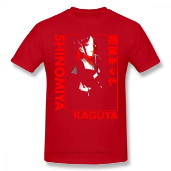 T-Shirt za Moške Kul Bombaž Crewneck Kaguya Sama Ljubezen Je Vojna Miyuki Fujiwara Anime TShirt 6XL Smešno Plus Velikost Oblačila