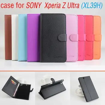 Telefon vrečke primeru Za Sony Xperia Z. Ultra XL39H Primeru Flip PU Usnje Denarnice Primeru za Sony Xperia Z. Ultra XL39H Luksuzni Kritje primera