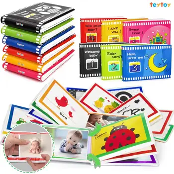 TEYTOY Moj Prvi Mehke Knjige,6 Pack Baby Album, Visoki Kontrast, Barve in Vzorci Baby Foto Knjig,Zgodnje Izobraževanje Igrače za Malčka