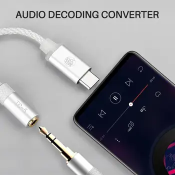 TFZ USB Tip C Moški Do 3,5 MM Slušalke Avdio Kabel, Inteligentni Čip za Dekodiranje Pretvornik Napajalnik Kabel