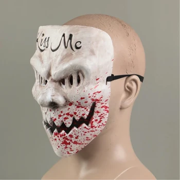 The Purge Poljubi Me Strašno Masko Halloween Cosplay Maske Grozljivo Grozo Kapuco Masko Stranka Pustni Kostum Rekviziti za Odrasle, otroci