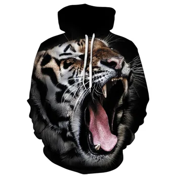 Tiger 3D Tiskanih Hoodies Moški Ženske Hooded zgornji del Trenirke moški oblačila 2020 Harajuku Puloverju Jopiči Kakovost blagovne Znamke Outwear Trenirko