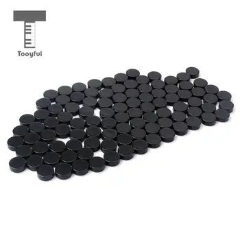 Tooyful 300 Kosov Plastike Črne Pike, Podolgovat Označevalcev Vdelan Material za Kitaro Fingerboard Fretboard Deli Premer 6.3 mm