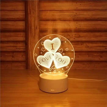 Toplo Beli Samorog Led Nočne Luči Medved Slon Obroč 3D Lučka Risanka lampada Božična Darila, Dojenček, otrok Spi Razsvetljavo