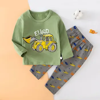 TUONXYE 2-11year Otrok Kopač Pižamo Za Fante Risanka Dinozaver Pižamo Otroci Pijama Infantil Baby Domov Nositi Fant Sleepwear
