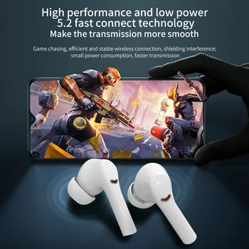 TWS ANC Aktivni šumov 5.2 Brezžične Slušalke Športne Nepremočljiva Čepkov Z Mikrofonom 9D Hi-fi Slušalke