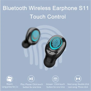 TWS Dotik IPX5 3500mAh Mini brezžična Bluetooth V5.0 Slušalke Športne Slušalke HD Mic Čepkov Podporo Qi Brezžično Polnjenje