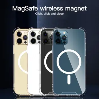 Ultra Mgnetic Primeru za iPhone 12 Podporo za Polnilec Magsafe Zaščitna torbica za iPhone 12 Pro Max 12 Mini Brezžični Polnilnik Capa