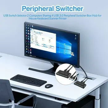 USB 3.0 Stikalo Izbirno 4 Port USB Delitev Preklopnik Za PC optični bralnik Miško, Tiskalnik, Tipkovnico, Monitor USB Stikalo