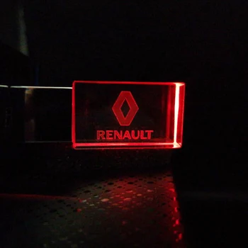 Usb2.0 kovinskih kristalov Renault avto ključ model USB Flash Drive Zunanji 4G 8GB 16GB 32GB 128GB dragoceni kamen pen drive posebno darilo