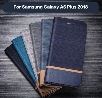Usnje Primeru Telefon Za Samsung Galaxy A6 Plus 2018 Flip Primeru Za Samsung Galaxy A6 Plus Knjige V Primeru Mehko Tpu Silikon Zadnji Pokrovček
